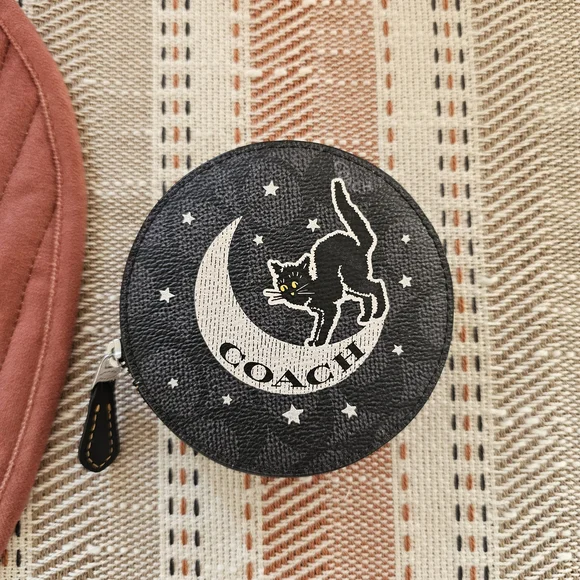 Coach Black Cat and Moon Coin Purse - Picture 3 of 4